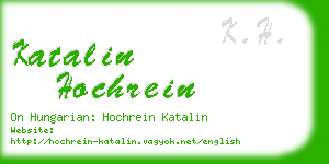 katalin hochrein business card